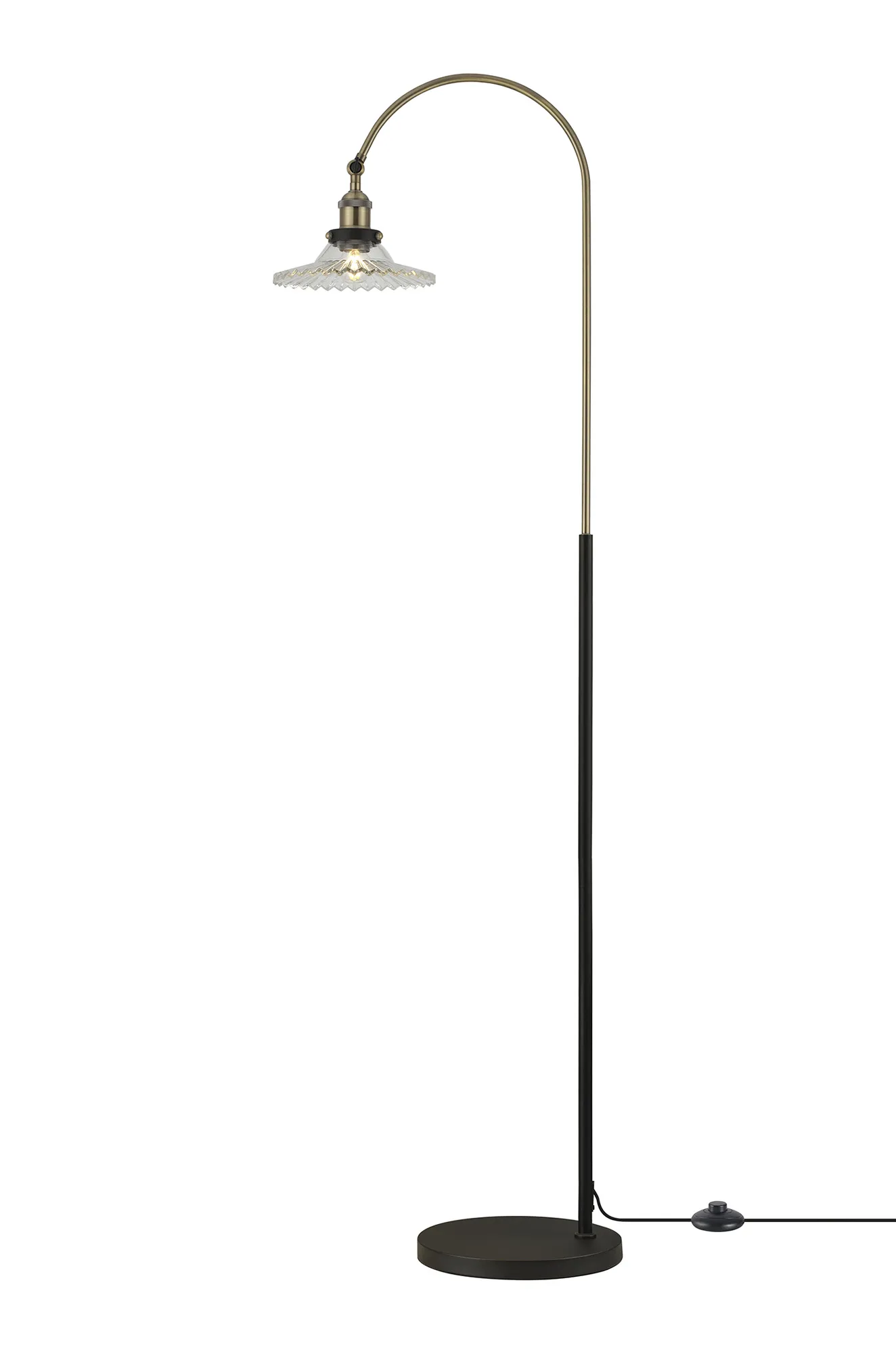 Walter-Antique Brass Floor Lamps Deco Shaded Floor Lamps